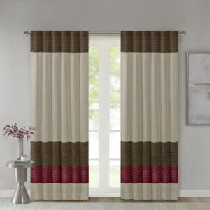 Amherst Polyoni Pintuck Curtain Panel in Red From Madison Park