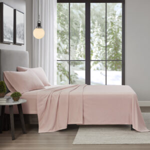 Micro Fleece Sheet Set in Blush From True North by Sleep Philosophy