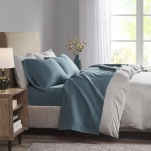 3M Microcell Luxurious Brushed Microfiber Deep Pocket Sheet Set in Teal From Madison Park