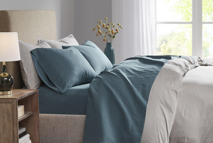 3M Microcell Luxurious Brushed Microfiber Deep Pocket Sheet Set in Teal From Madison Park