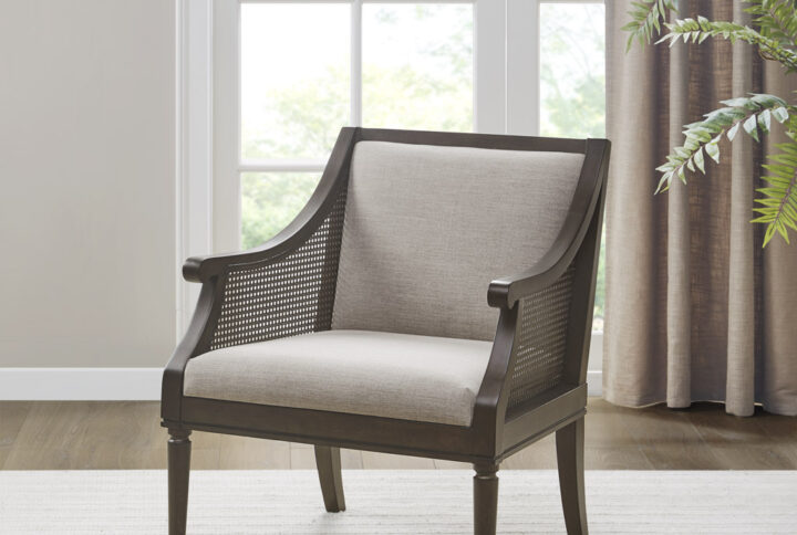 Isla Accent Armchair in Brown From Martha Stewart