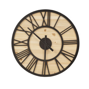 Mason 23.6" Wood Wall Clock in Natural/Black From Madison Park