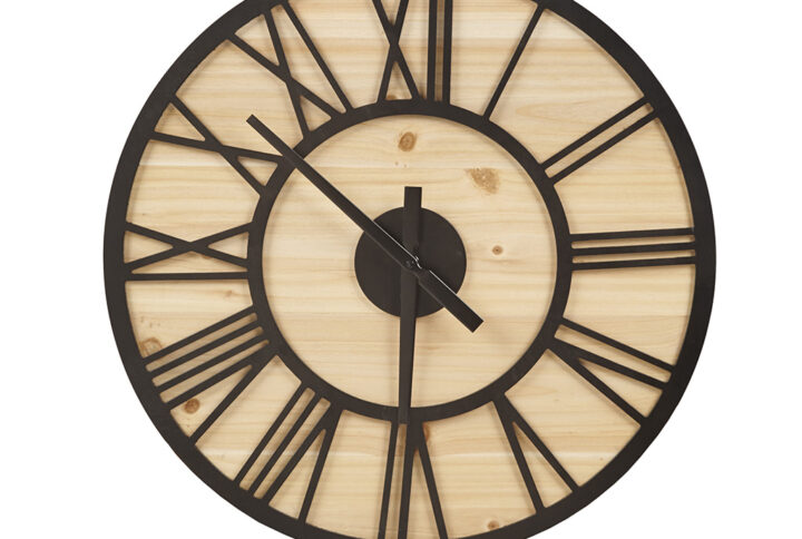 Mason 23.6" Wood Wall Clock in Natural/Black From Madison Park