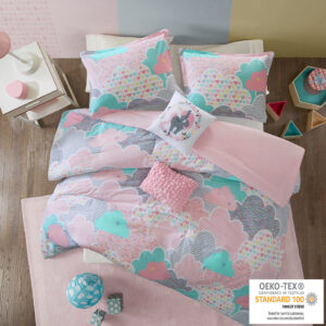 Cloud Cotton Printed Comforter Set in Pink From Urban Habitat Kids