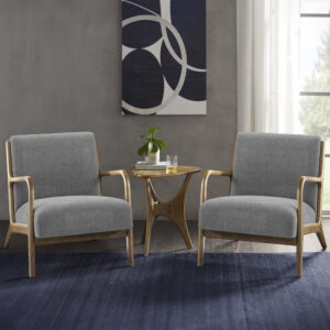 Novak Lounge Chair Set of 2 in Grey From INK+IVY