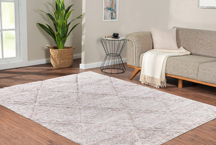 Sophie Talas Trellis Area Rug in Cream in Cream From Madison Park