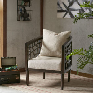 Crackle Accent Chair in Tan From INK+IVY