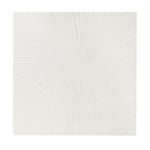 Sunburst White Hand Painted Dimensional Resin Wall Art in White From Madison Park Signature