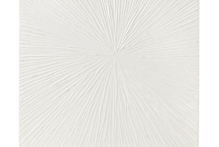 Sunburst White Hand Painted Dimensional Resin Wall Art in White From Madison Park Signature