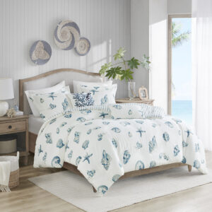 Beach House 3 Piece Duvet Cover Set in Blue From Harbor House