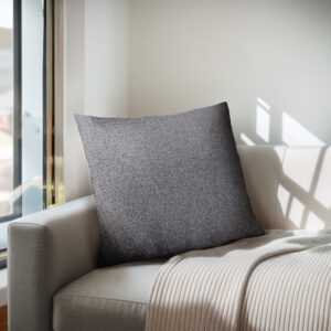 Scarlett Solid Square Pillow in Dark Grey From Chapel Hill