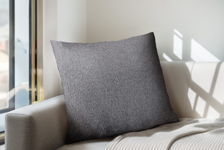 Scarlett Solid Square Pillow in Dark Grey From Chapel Hill