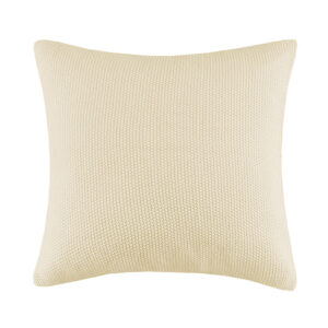 Bree Knit Euro Pillow Cover in Ivory From INK+IVY