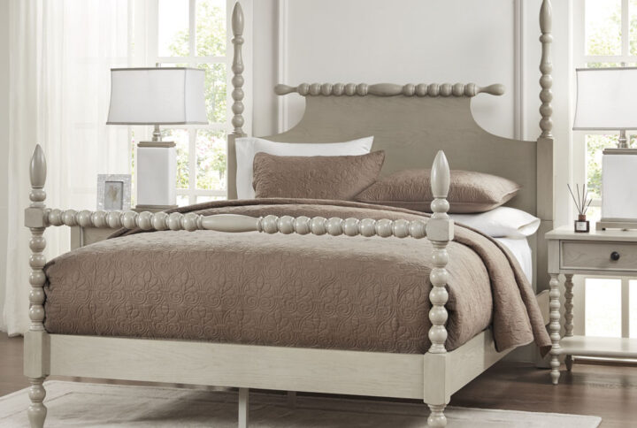 Beckett Bed in Antique Cream From Madison Park Signature