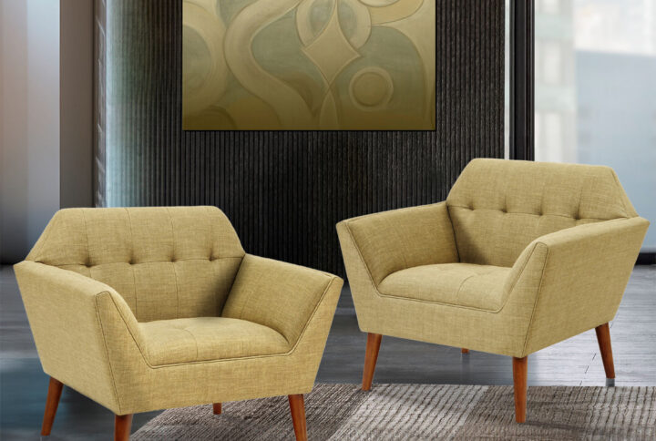 Newport Lounge Chair Set of 2 in Pale Green From INK+IVY