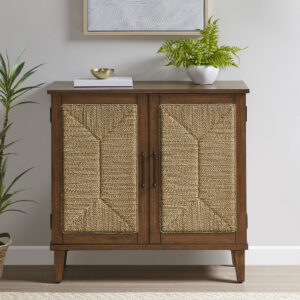 Seagate Handcrafted Seagrass 2-Door Accent chest in Natural From INK+IVY