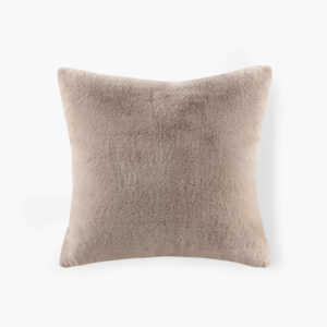 Sable Solid Faux Fur Square Decor Pillow in Golden From Croscill