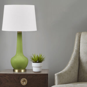 Zazie Ceramic Genie Table Lamp in Green From 510 Design