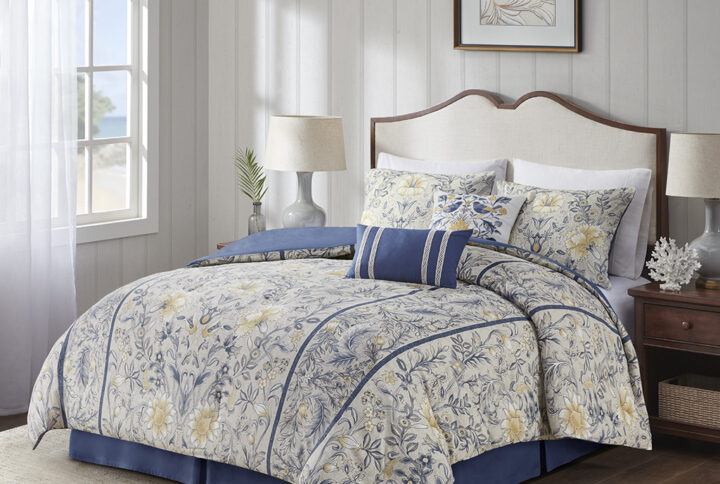 Livia 6 Piece Cotton Comforter Set in Multi From Harbor House