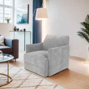 Carly Swivel Chair in Light Grey From Chapel Hill