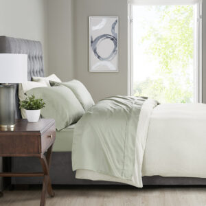 525 Thread Count Cotton Blend Sheet Set in Sage From Madison Park