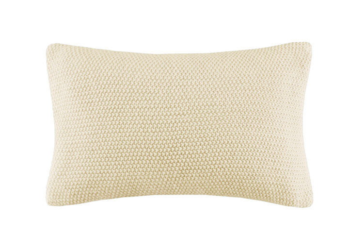 Bree Knit Oblong Pillow Cover in Ivory From INK+IVY