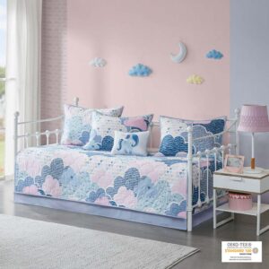 Cloud 6 Piece Cotton Reversible Daybed Set in Blue From Urban Habitat Kids