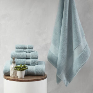 Splendor 1000gsm 100% Cotton 6 Piece Towel Set in Blue From Madison Park Signature