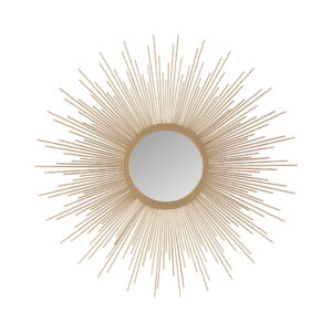 Fiore Sunburst Wall Decor Mirror 29.5"D in Gold From Madison Park