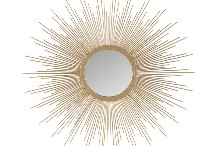 Fiore Sunburst Wall Decor Mirror 29.5"D in Gold From Madison Park