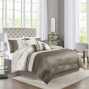 Amherst 7 Piece Comforter Set in Natural From Madison Park