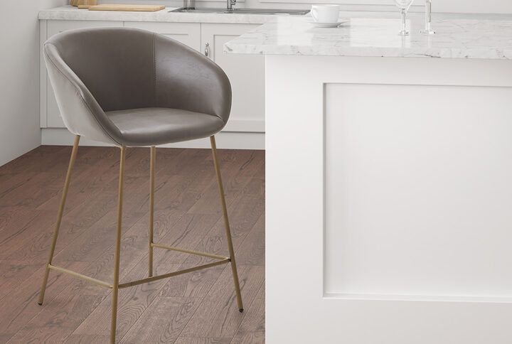 Isadora Counter stool in Brown/Gold From Madison Park