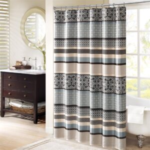 Princeton Jacquard Shower Curtain in Blue From Madison Park