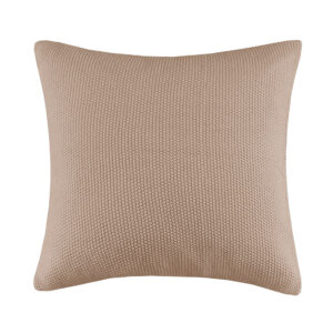 Bree Knit Euro Pillow Cover in Brown From INK+IVY