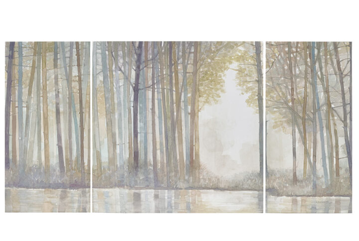 Forest Reflections Triptych 3-piece Canvas Wall Art Set in Multi From Madison Park