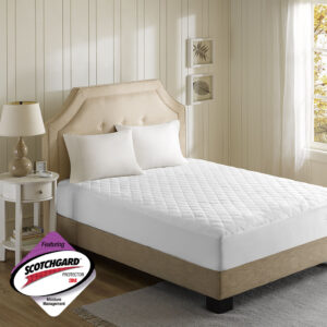 Heated Microfiber Mattress Pad with 3M Scotchgard in White From Beautyrest