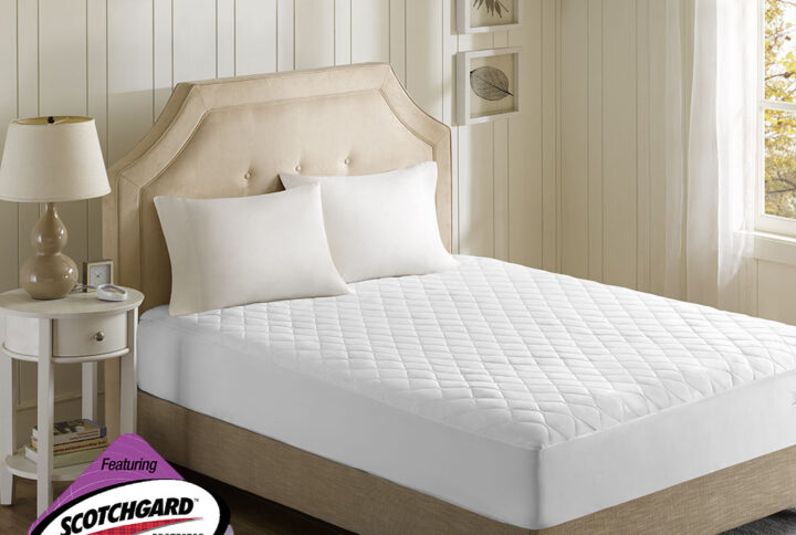 Heated Microfiber Mattress Pad with 3M Scotchgard in White From Beautyrest