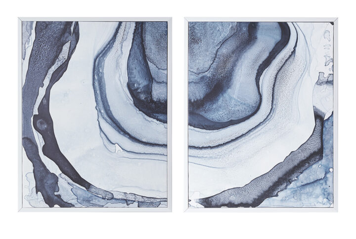 Ethereal Diptych 2-piece Framed Canvas Wall Art Set in Blue From Madison Park