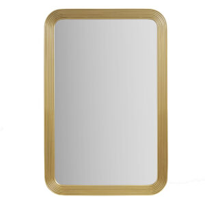 Aurelia Rounded Rectangle Fluted Wall Mirror in Gold From Madison Park