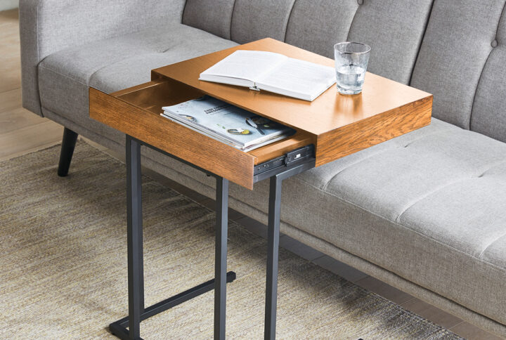 Wynn Pull Up Table in Pecan From INK+IVY