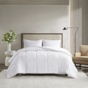 Winfield 300 Thread Count Cotton Shell Luxury Down Alternative Comforter in White From Madison Park