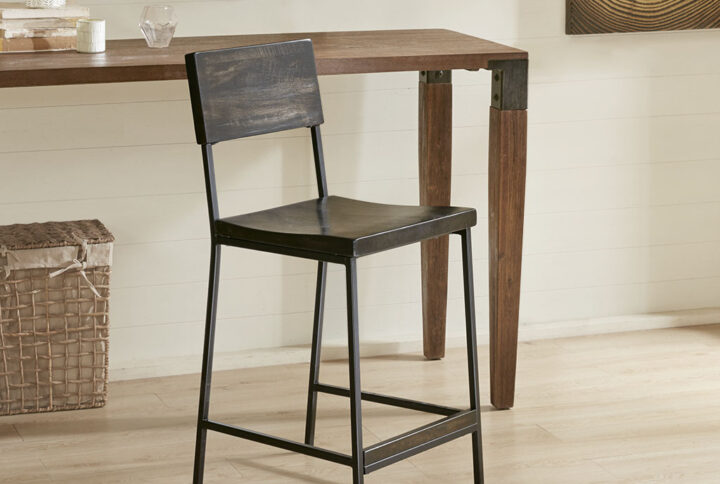 Tacoma 24" Counter stool in Black From INK+IVY