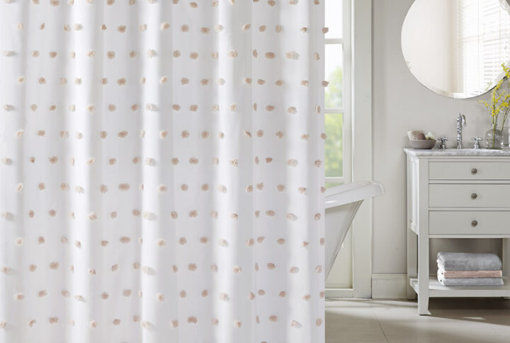 Sophie Shower Curtain in Blush From Madison Park