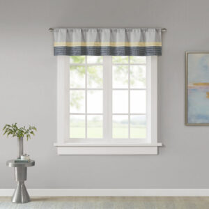 Amherst Polyoni Pintuck Valance in Yellow From Madison Park