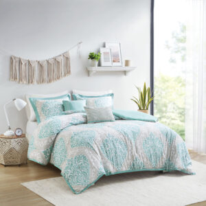 Senna Comforter Set in Aqua From Intelligent Design