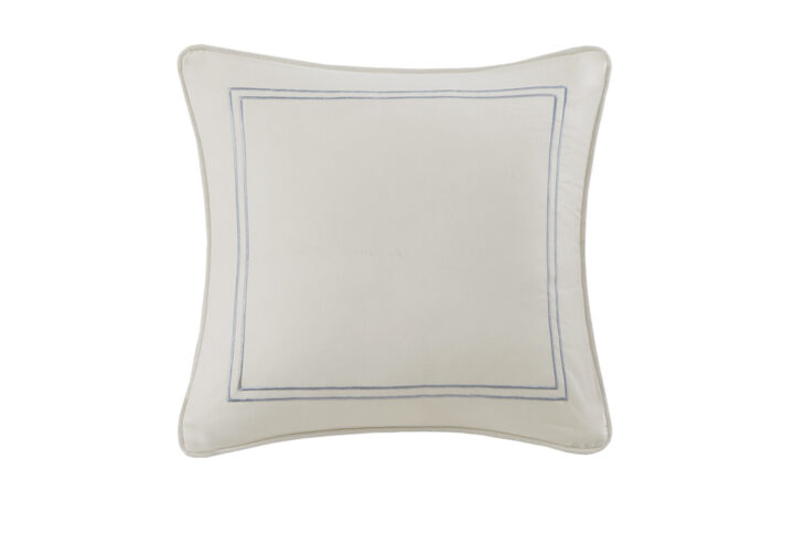 Chelsea Cotton Square Pillow in Ivory From Harbor House