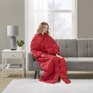 Hadly Wearable Multipurpose Throw in Red From True North by Sleep Philosophy