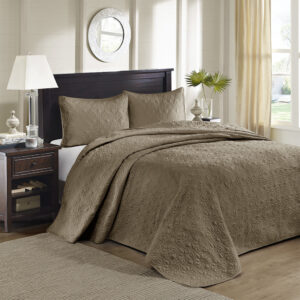 Quebec Reversible Bedspread Set in Mocha From Madison Park