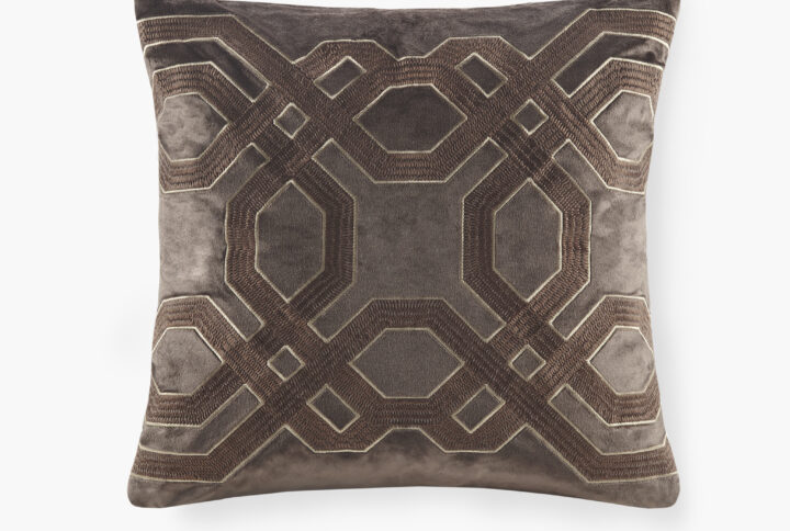 Biron Square Decor Pillow in Brown From Croscill Classics