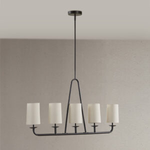 Serenitie 5-Light Linear Chandelier in Bronze From INK+IVY